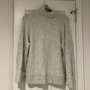 Gray turtleneck sweater